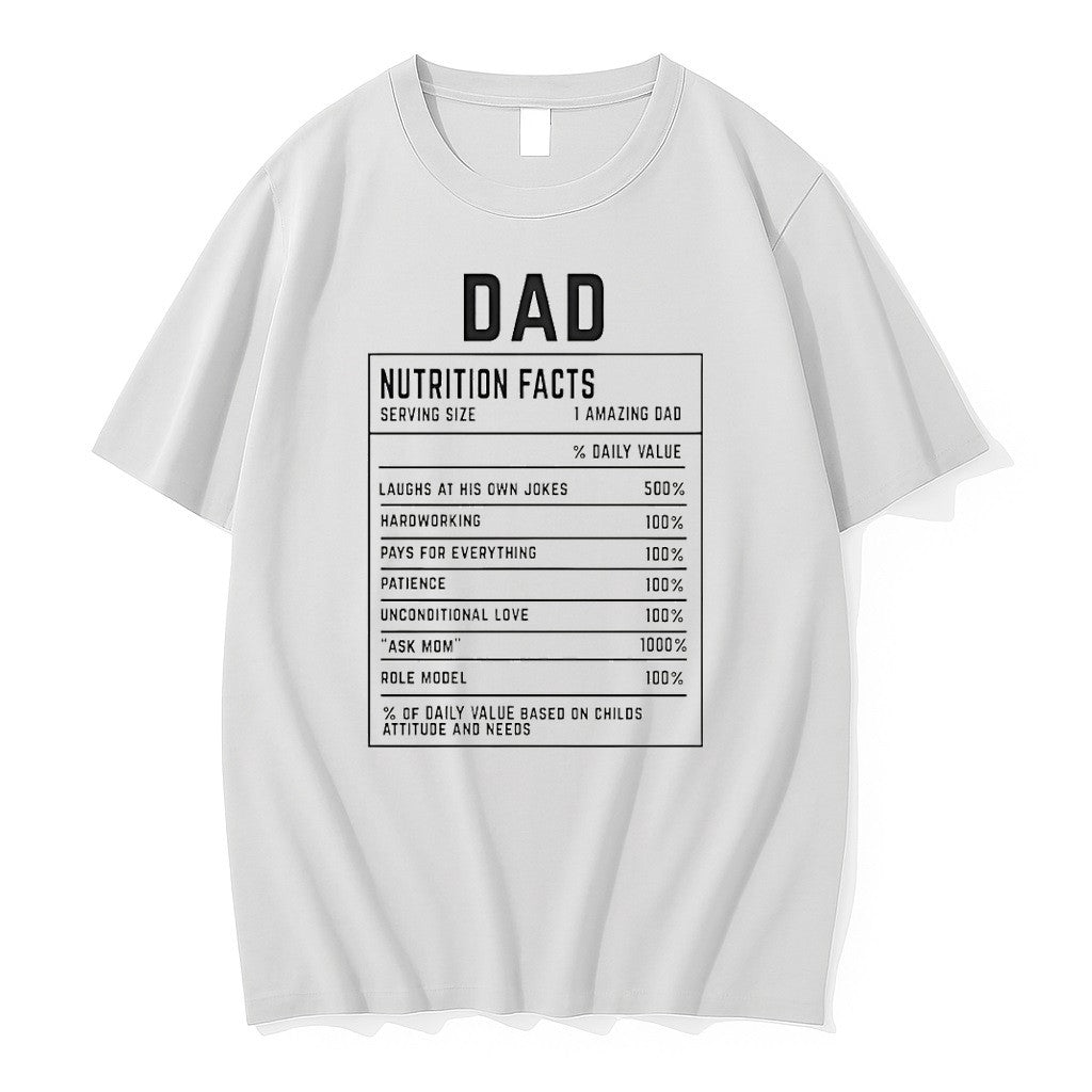 Original Dad Nutrition Facts Laughs At His Own Jokes Fathers Day Tshirts Jpg Unisex