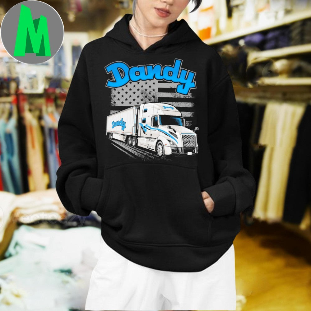 Original Dandy Patriotic Trucker American Flag Semi-Truck Driver Shirt Unisex