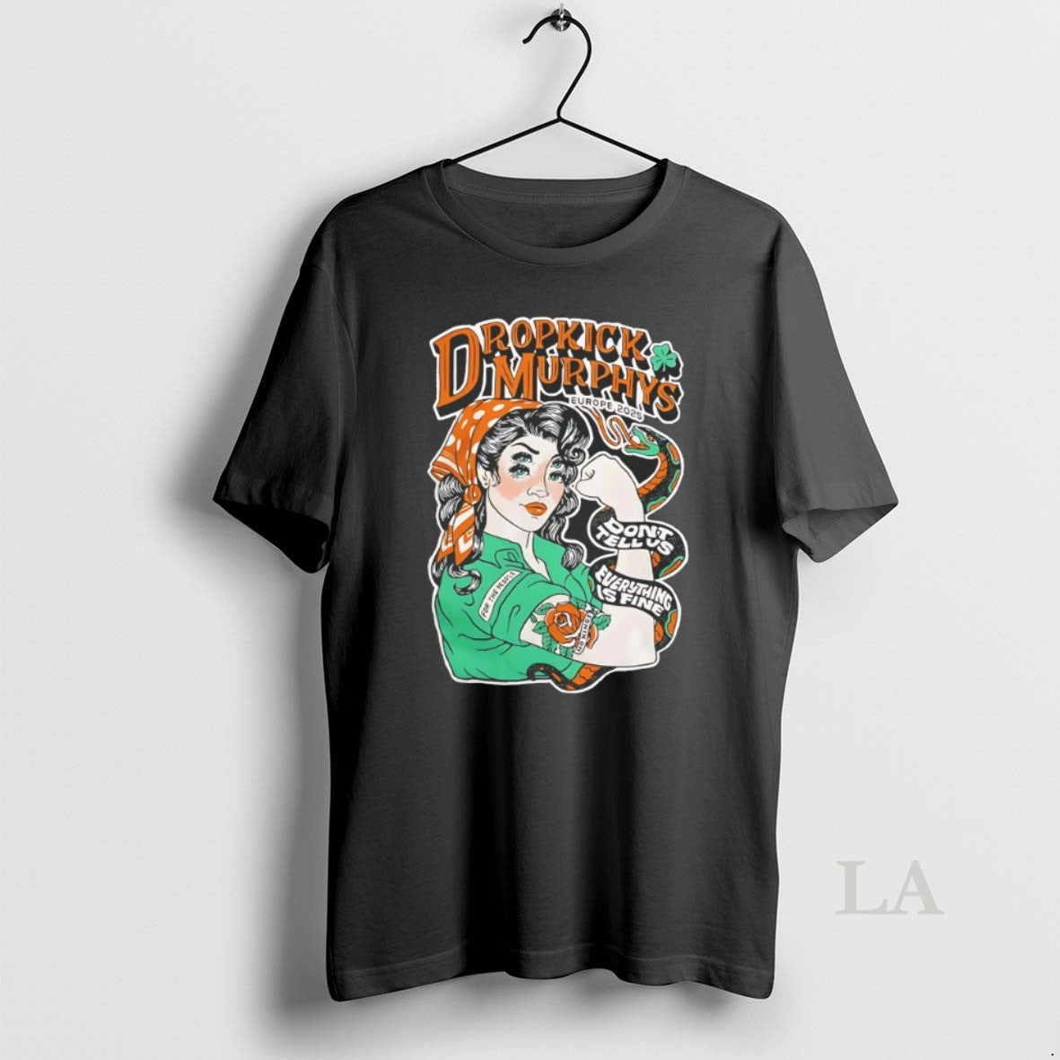 Original Dropkick Murphys Europe Fall 2 Sided