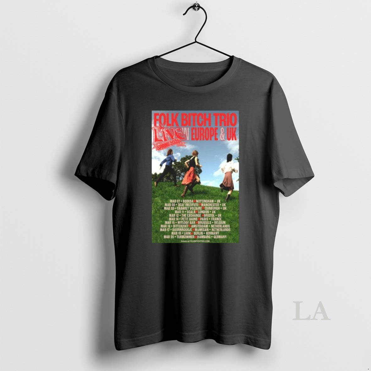 Original Folk Bitch Trio Live In Eu Uk Spring 2026 Long Sleve