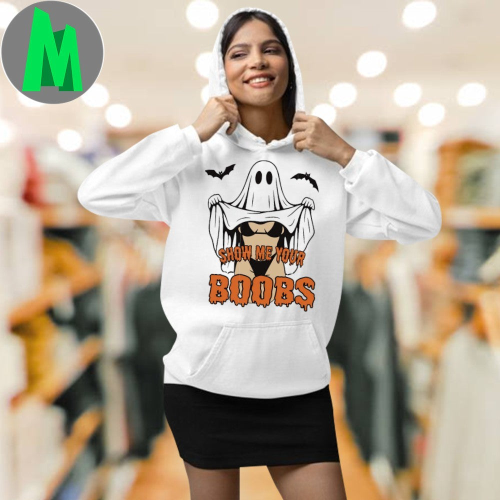 Original Funny halloween sexsy spooky show me your boobs Shirt Unisex