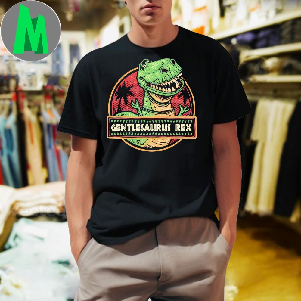 Original Gentlesaurus Rex Funny Dinosaur Shirt Unisex