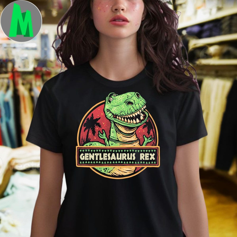 Original Gentlesaurus Rex Funny Dinosaur Shirt Unisex