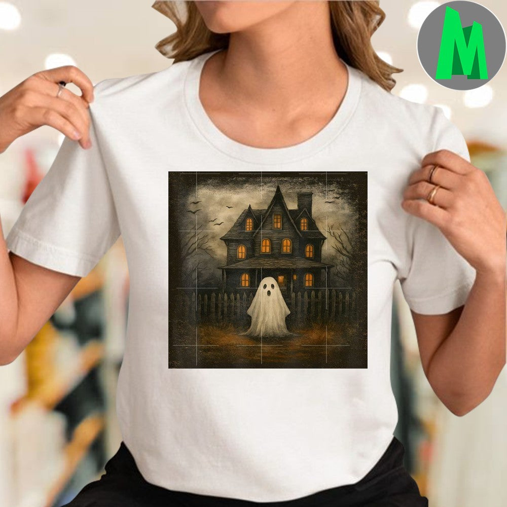 Original Ghost Boo Haunted House Halloween Costumes Boy Shirt Unisex