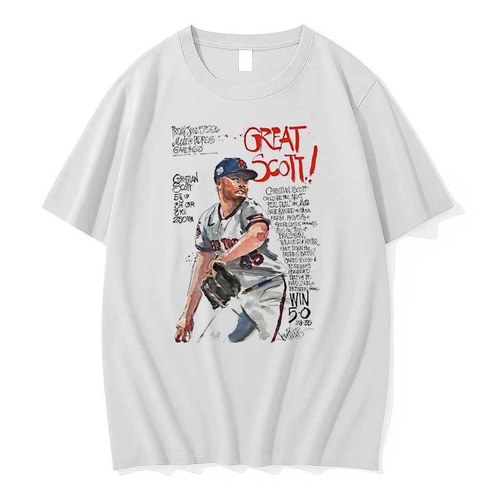 Original Great Scott Christian Scott New York Mets Graphic Tshirts Jpg Unisex