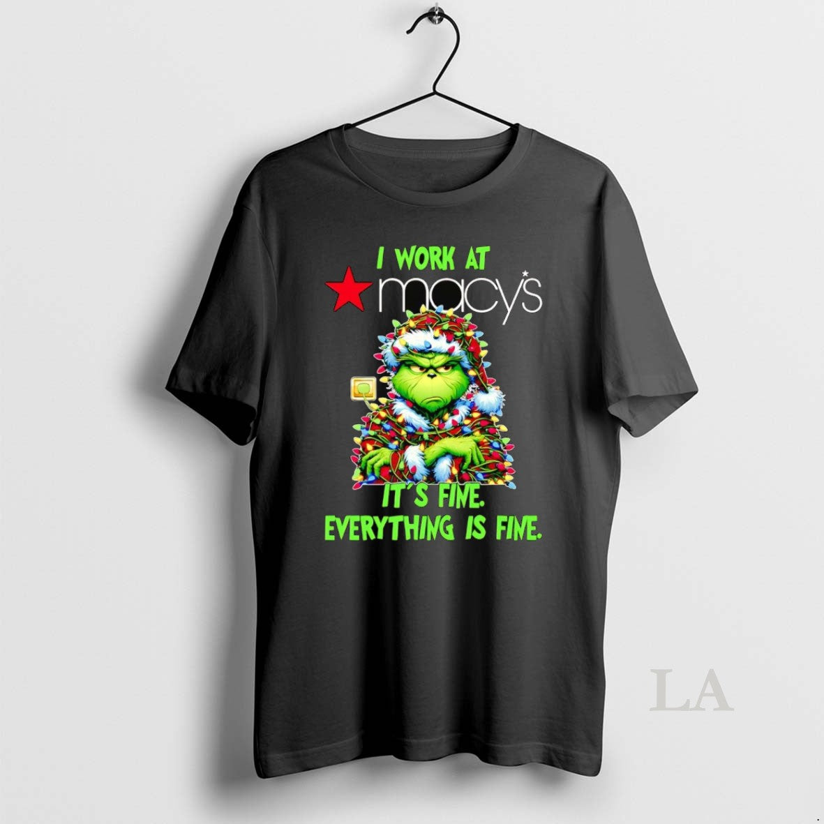 Original Grinch I Work At Macys Its Fine Everythings Fine Christmas