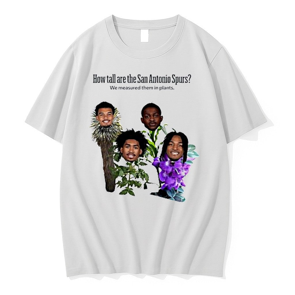 Original How Tall Are The San Antonio Spurs We Measured Them In Plants Tshirts Unisex