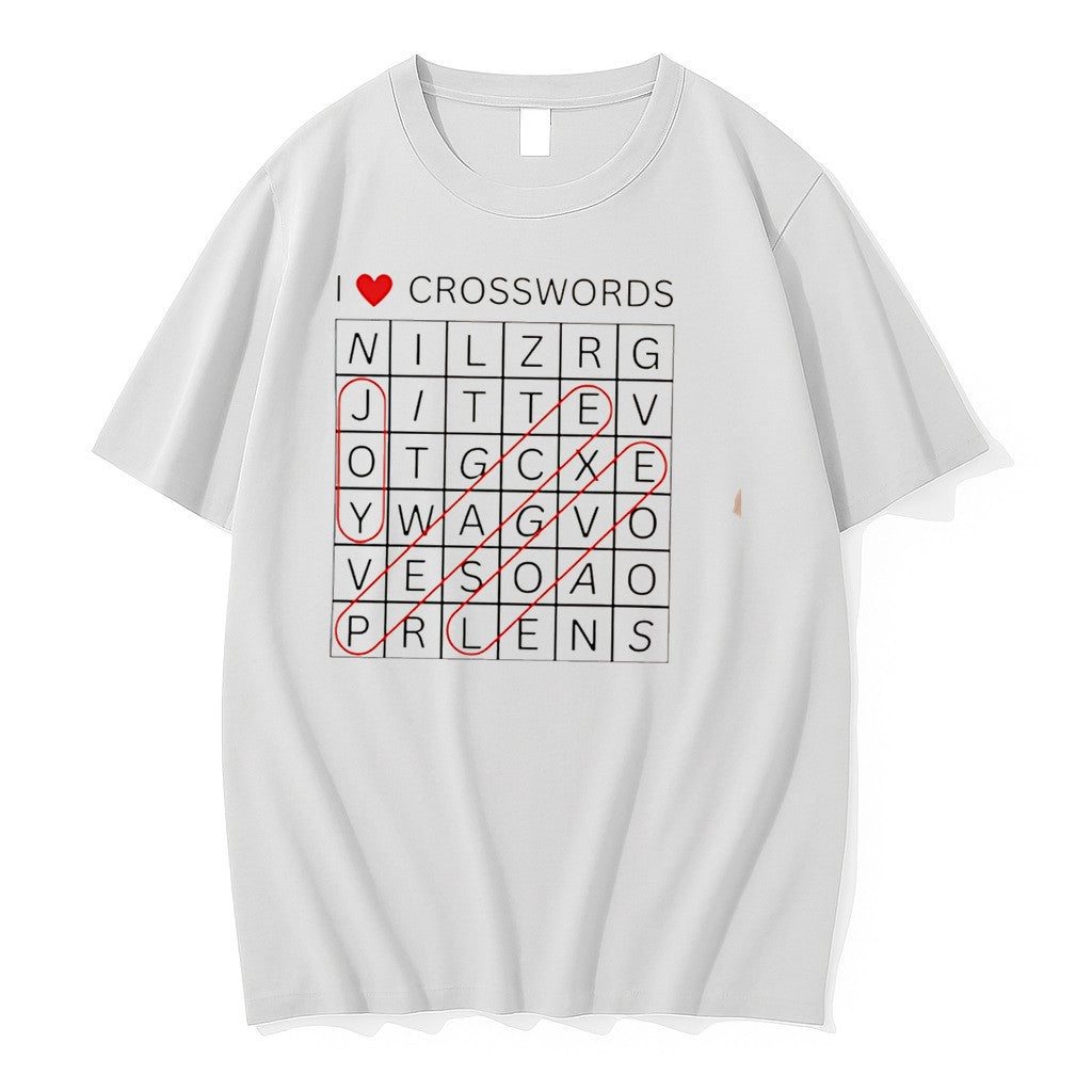 Original I Love Crosswords Joy Peace Love Tee Tshirts Jpg Unisex