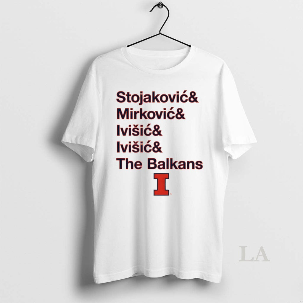 Original Illinois Fighting Illini Mens Basketball The Balkan Bloc Stojakovic Mirkovic Ivisic The Balkan