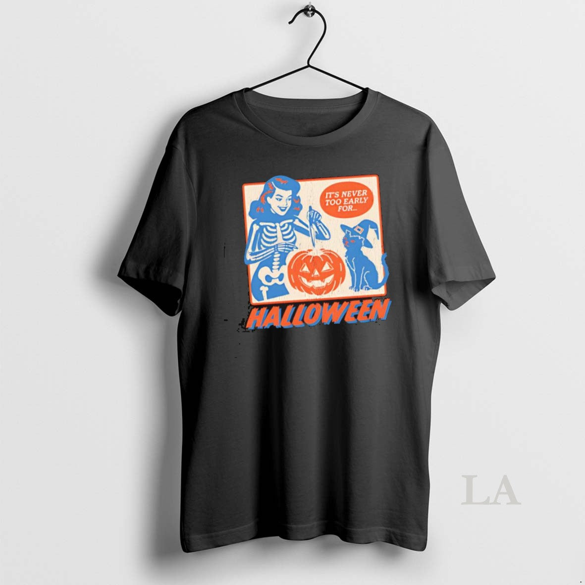 Original Its Never Too Early For Halloween Skeleton Cat
