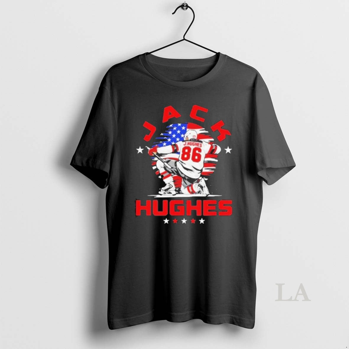 Original Jack Hughes New Jersey Devils Usa Flag Celebration Unisex