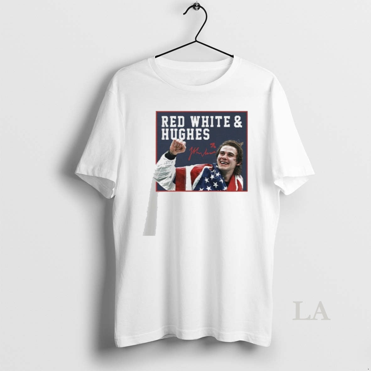 Original Jack Hughes Usa Hockey Golden Goal 2026 Red White Hughes Hockey Unisex