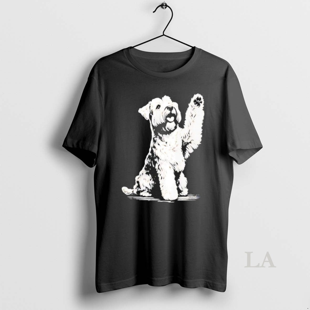 Original Jon Gruden Wearing Soft Coated Wheaten Terrier Dog