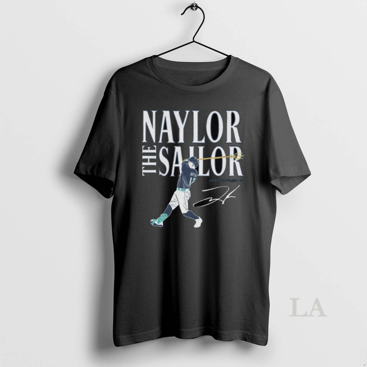 Original Josh Naylor Seattle Mariners Naylor The Sailor Signature Long Sleve