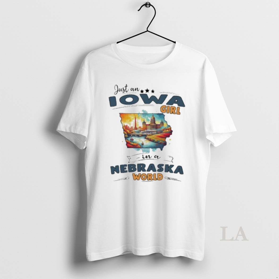 Original Just An Iowa Girl In A Nebraska World Retro Unisex