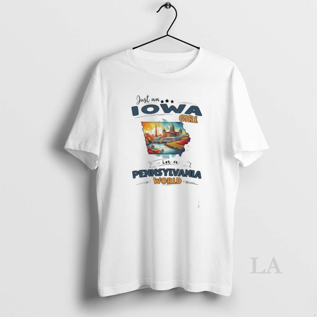 Original Just An Iowa Girl In A Pennsylvania World Retro Unisex