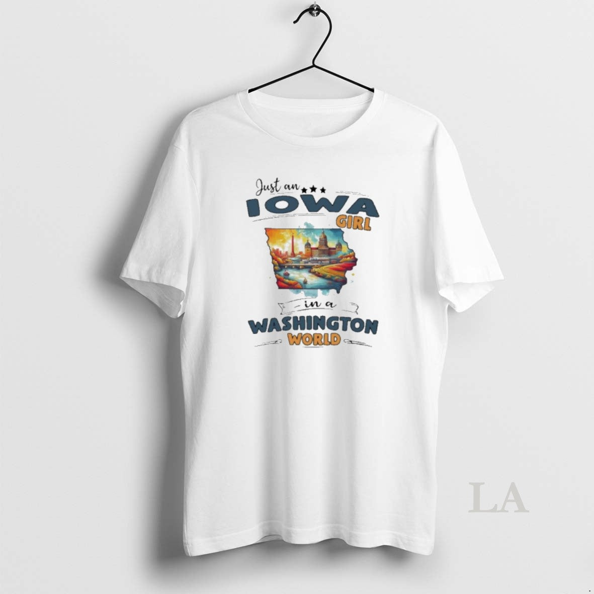 Original Just An Iowa Girl In A Washington World Retro Unisex