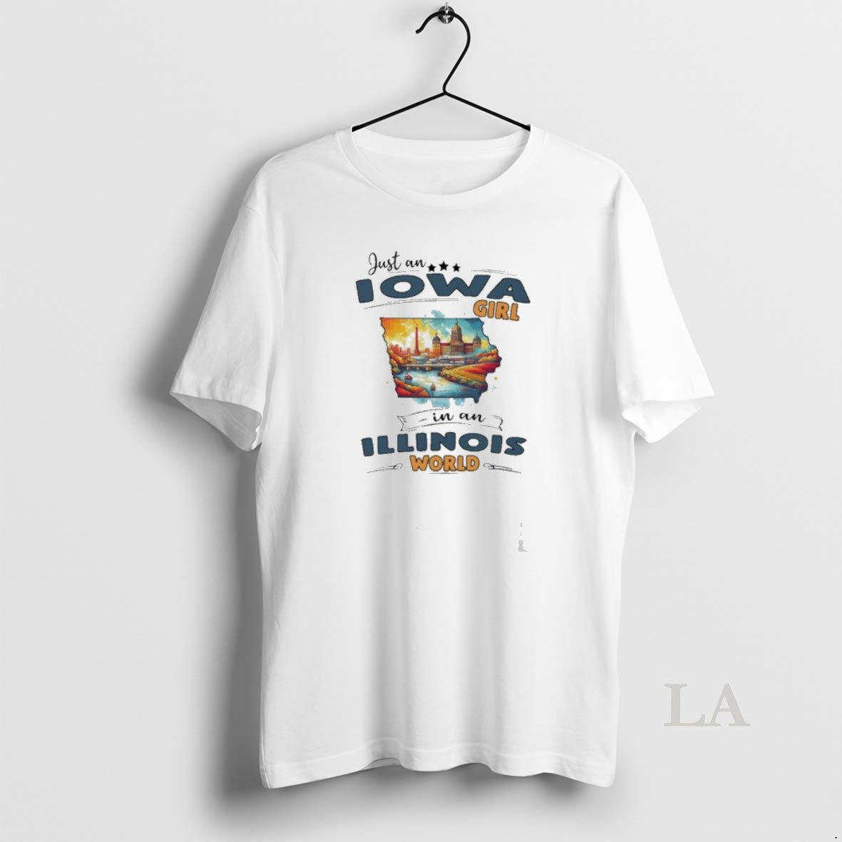 Original Just An Iowa Girl In An Illinois World Retro Unisex