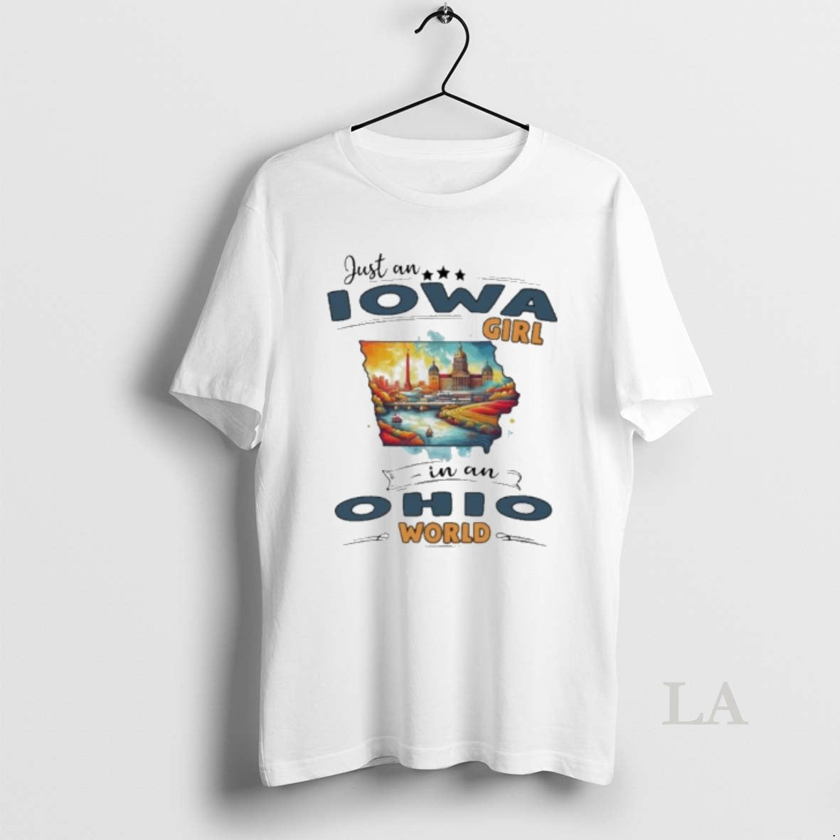 Original Just An Iowa Girl In An Ohio World Retro Unisex