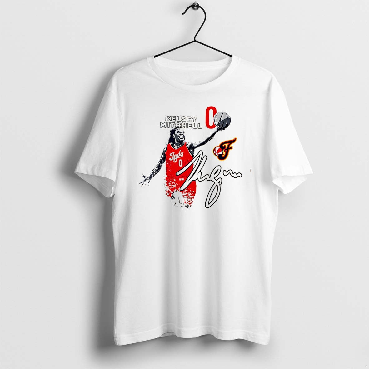 Original Kelsey Mitchell Indiana Fever No 0 Ascent Signature Tee Tshirts Jpg Unisex