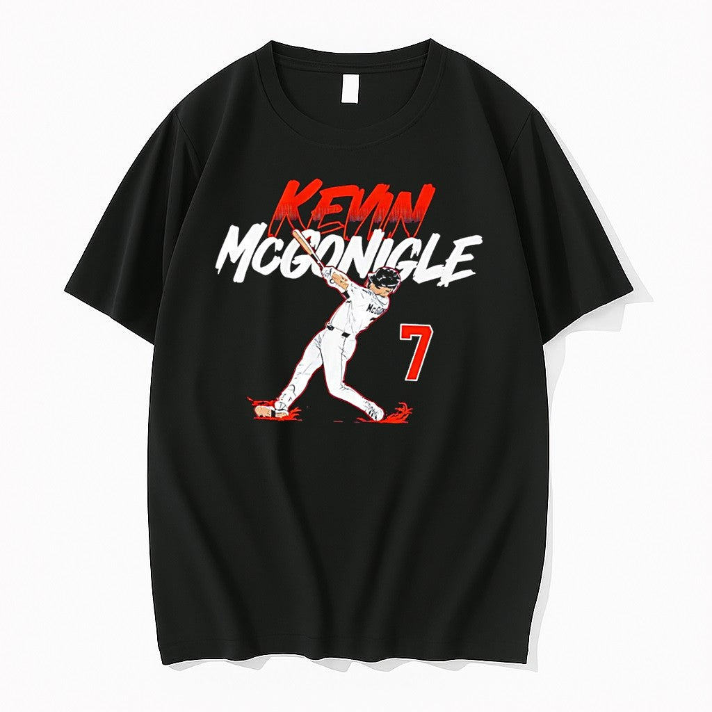 Original Kevin Mcgonigle Number 7 Detroit Tigers Baseball Player Black Tshirts Unisex
