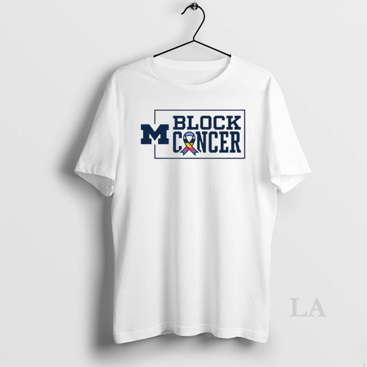 Original Michigan Wolverines Block Cancer Ribbon