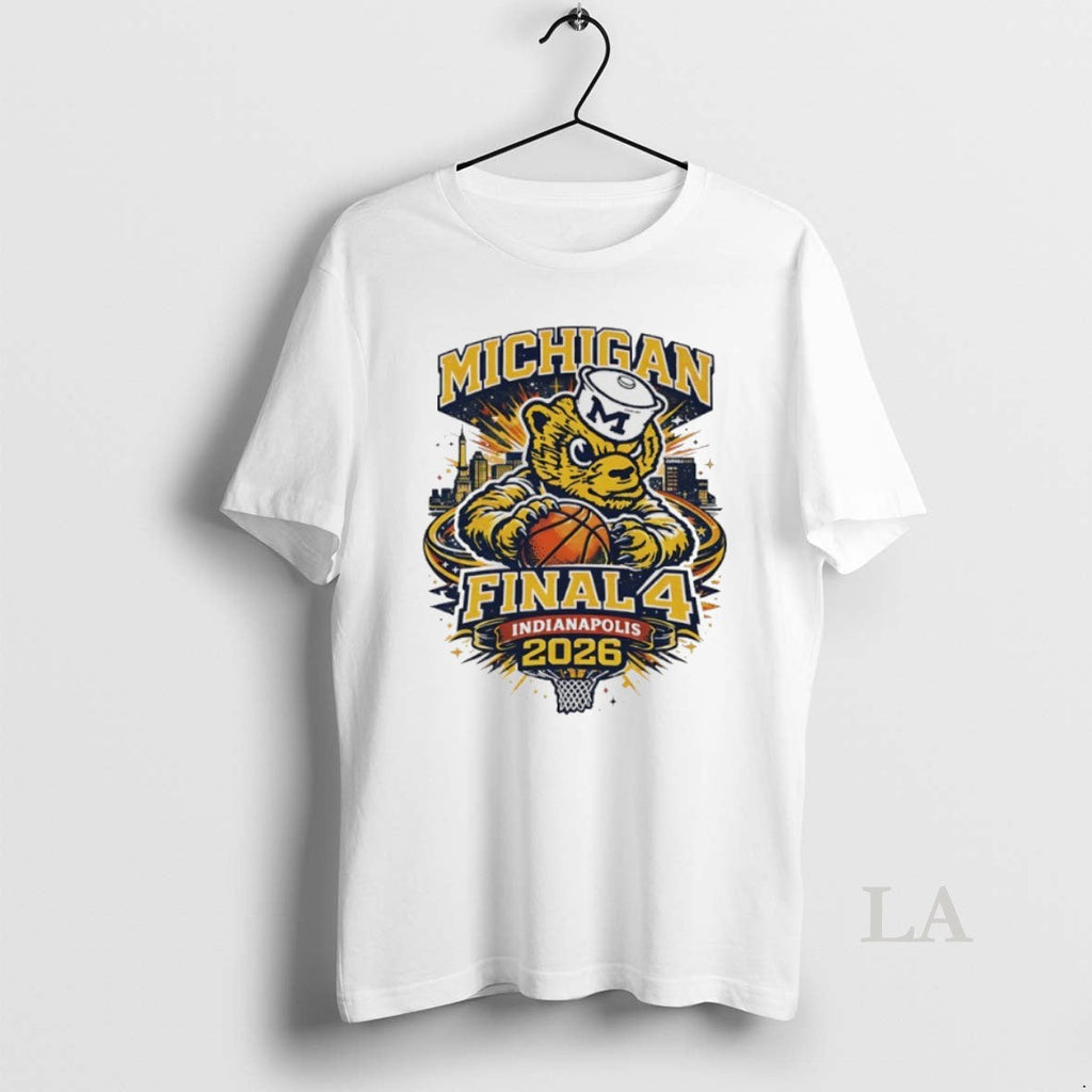 Original Michigan Wolverines Mens Basketball 2026 Final Four Indianapolis Retro Unisex