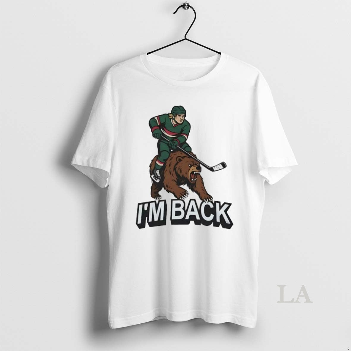 Original Minnesota Wild Hockey Player And Bear Im Back