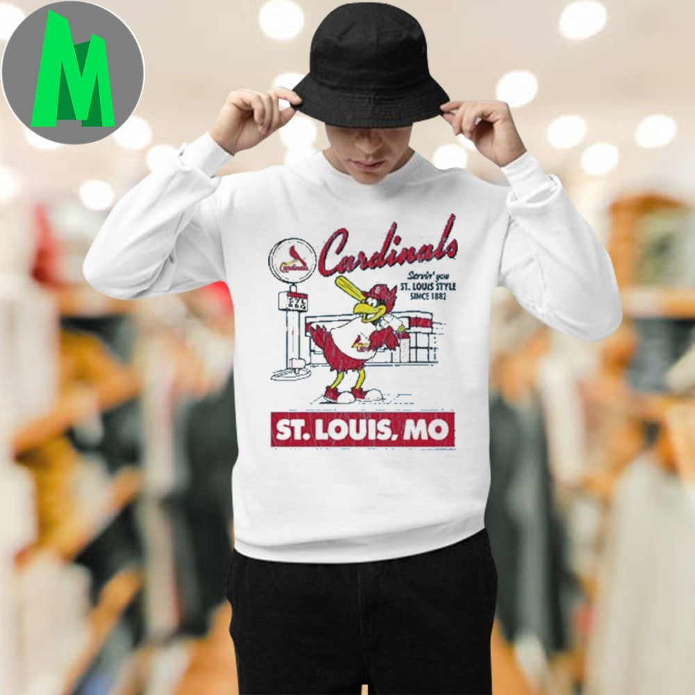 Original Mitchell and Ness St Louis Cardinals Light Blue Deli Mascot Shirt Unisex