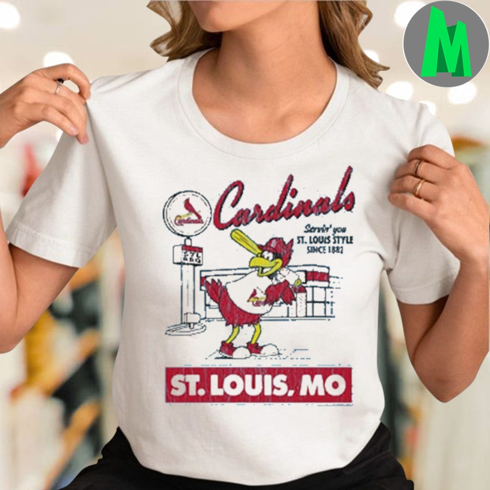 Original Mitchell and Ness St Louis Cardinals Light Blue Deli Mascot Shirt Unisex