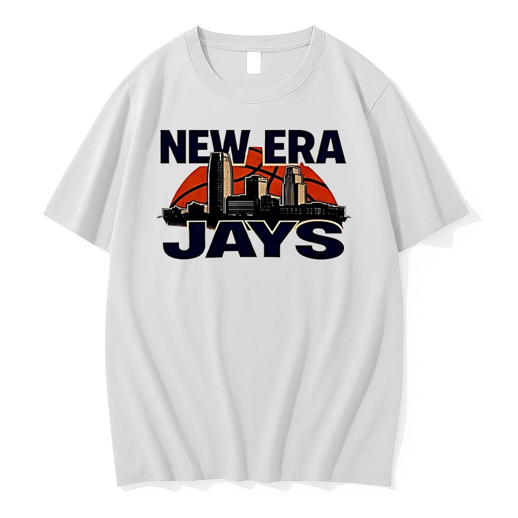 Original New Era Jays City Skyline Basketball White Tshirts Jpg Unisex
