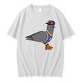 Original New York Basketball Pigeon Wearing Hat Number 11 White Tshirts Jpg Unisex