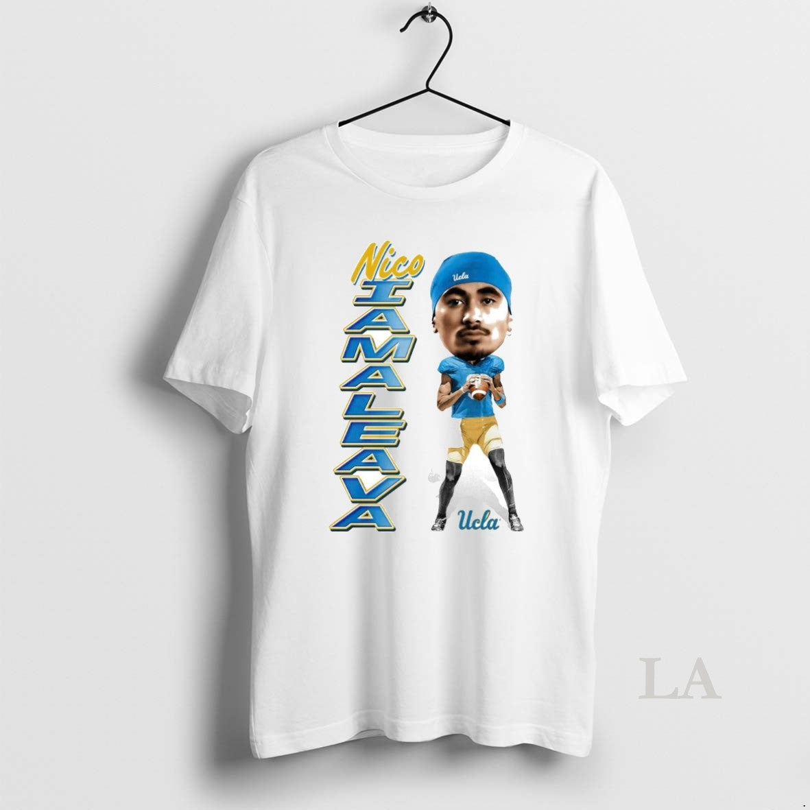 Original Nico Iamaleava Caricature Big Head Ucla Bruins