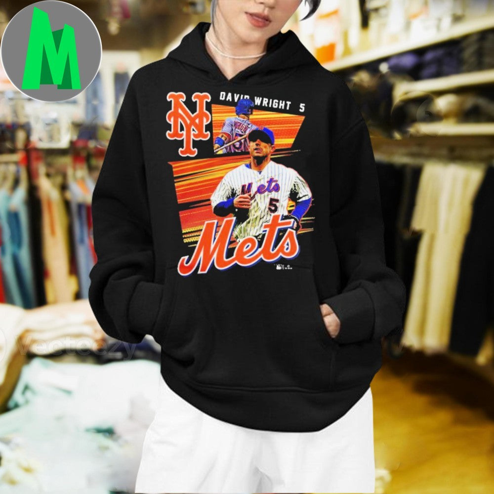Original Number 5 New York Mets Custom Party David Wright Black Shirt Unisex
