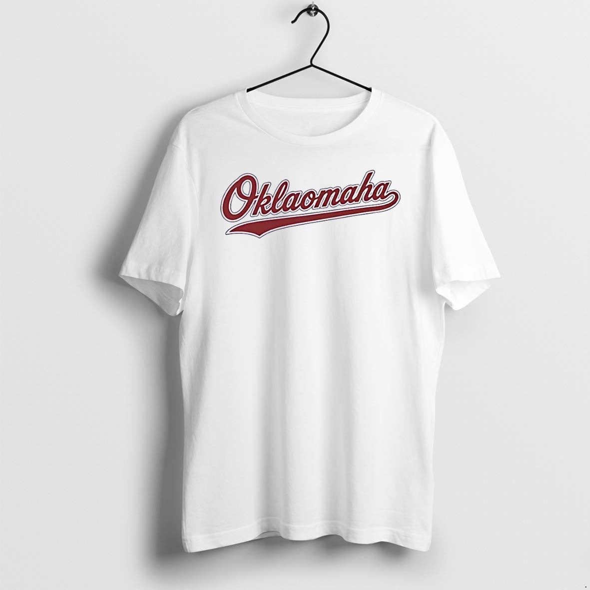Original Omaha Script Logo Maroon Lettering White Tshirts Jpg Unisex