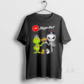 Original Pizza Hut X Grinch And Jack Skellington Fist Bump Uniwilling Friends