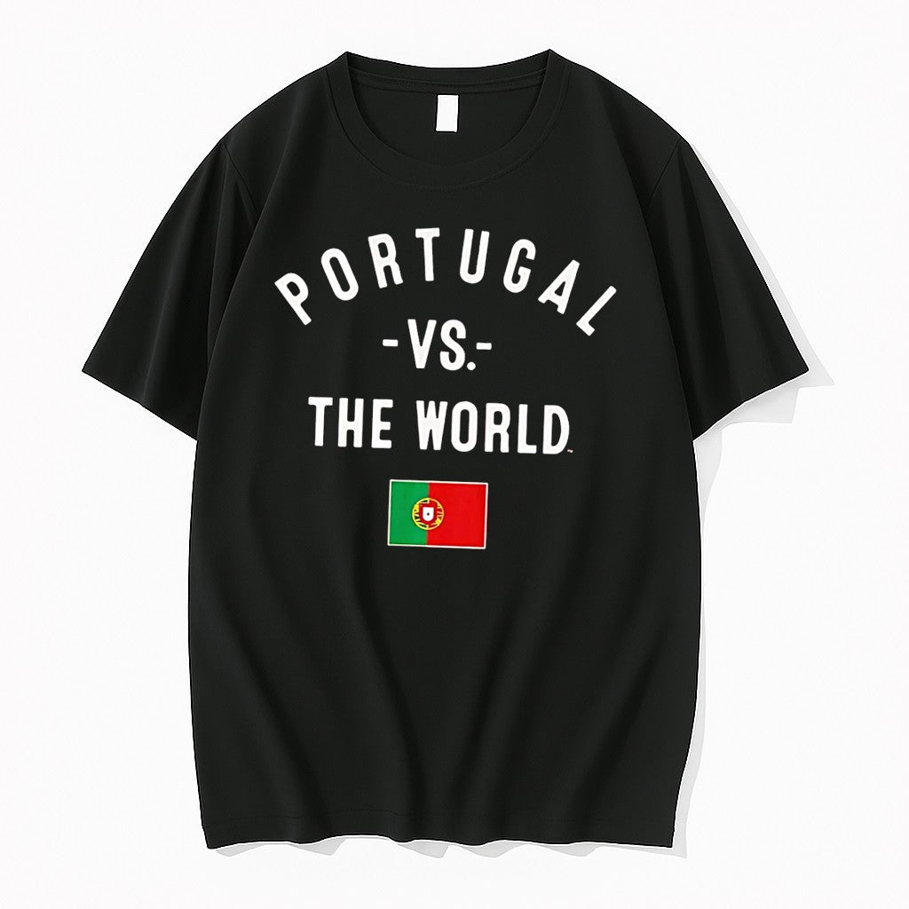 Original Portugal Vs The World Flag Black Tshirts Jpg Unisex