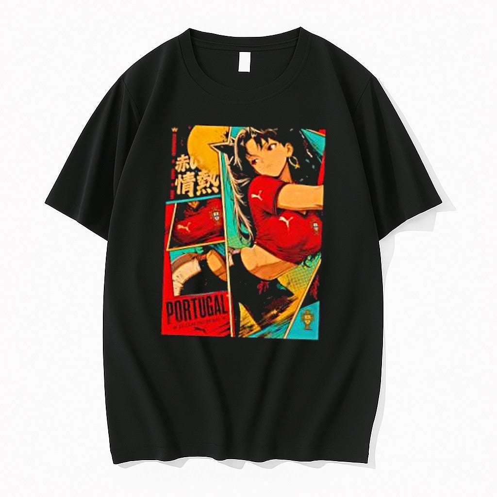 Original Rin Tohsaka Portugal Selecao Das Quinas Red Passion Determination Glory Tshirts Unisex