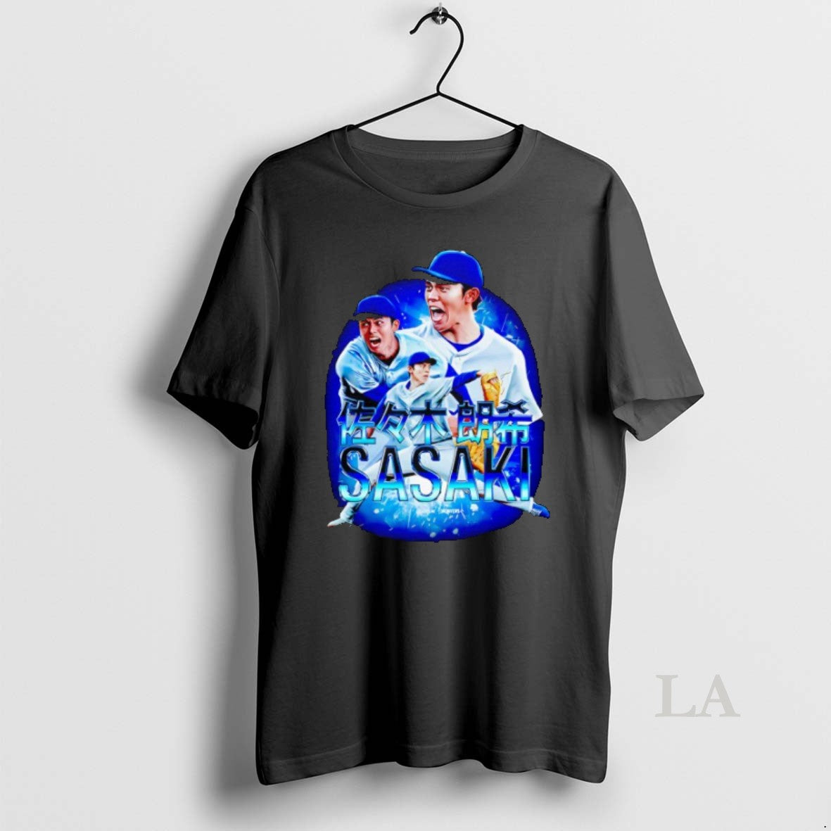 Original Roki Sasaki Los Angeles Dodgers Baseball Graphic