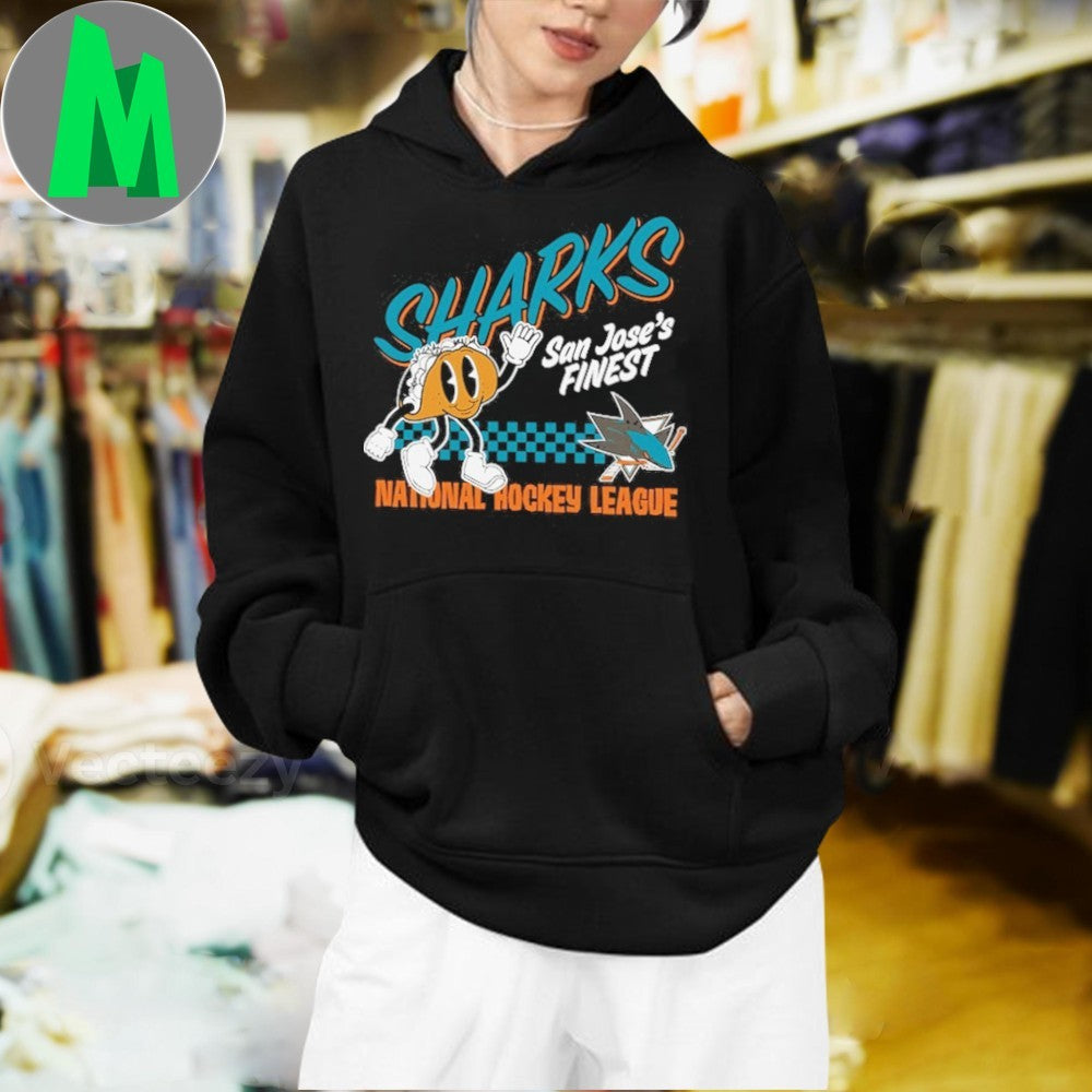 Original San Jose Sharks Mitchell & Ness Black Local Food Unisex