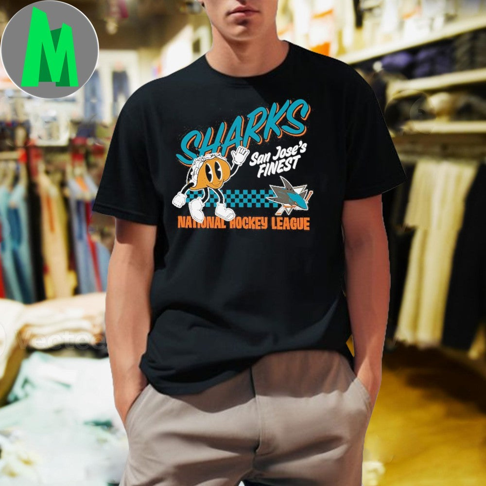 Original San Jose Sharks Mitchell & Ness Black Local Food Unisex