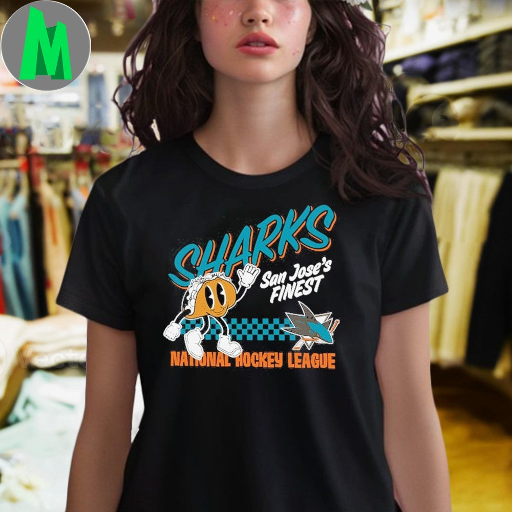 Original San Jose Sharks Mitchell & Ness Black Local Food Unisex