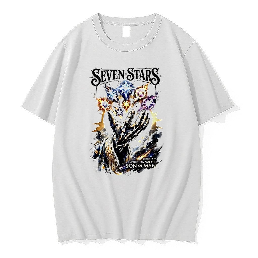 Original Seven Stars Son Of Man Jesus Christ Revelation Religious Faith Christian Tshirts Unisex