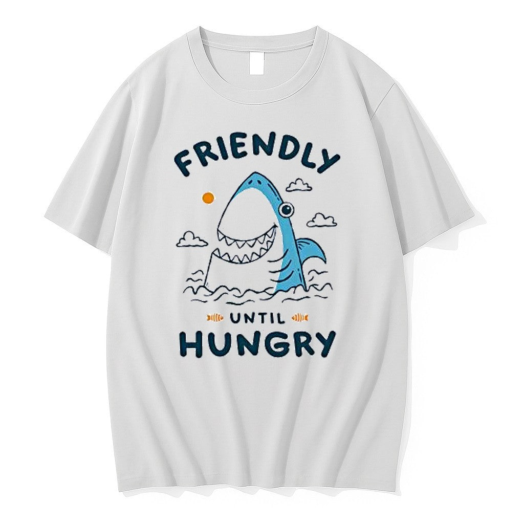 Original Shark Friendly Until Hungry Tshirts Jpg Unisex