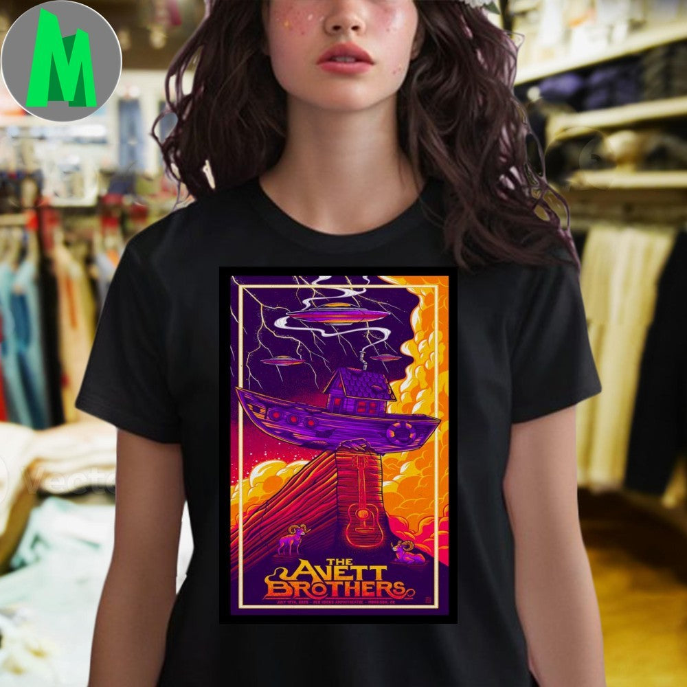 Original Shows July 13 2025 The Avett Brothers Morrison, CO, Red Rocks Poster Shirt Unisex