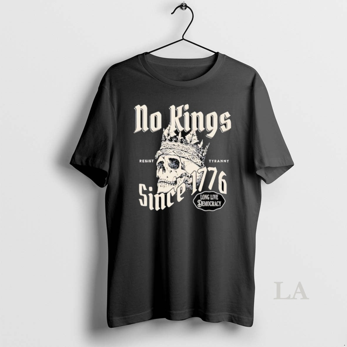Original Skull No Kings Since 1776 Vintage