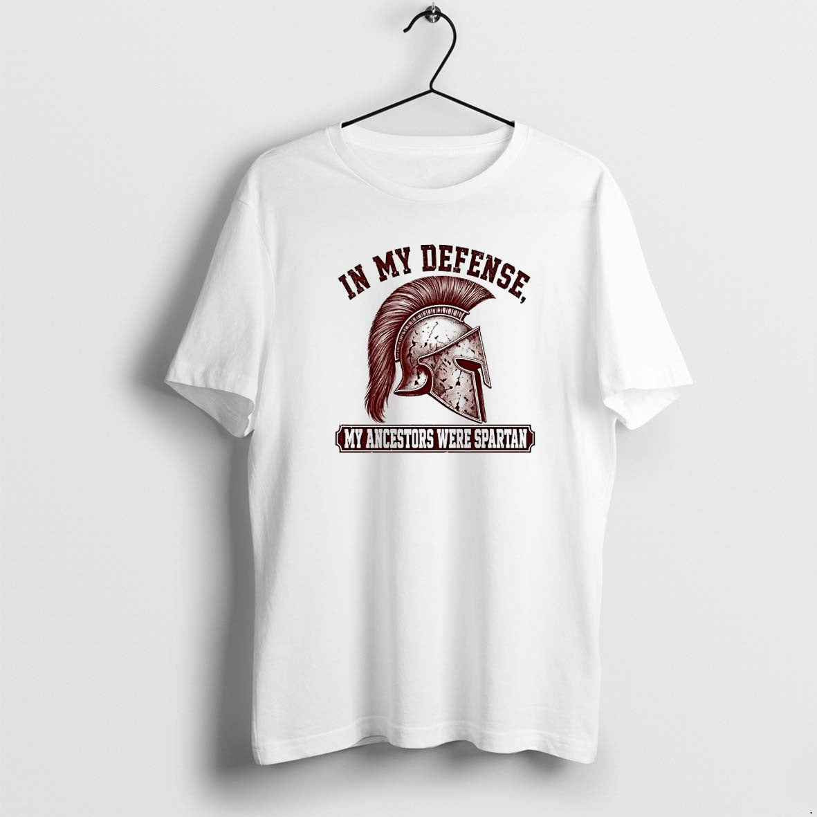 Original Spartan Warrior Helmet In My Defense My Ancestors Were Spartan Tshirts Unisex
