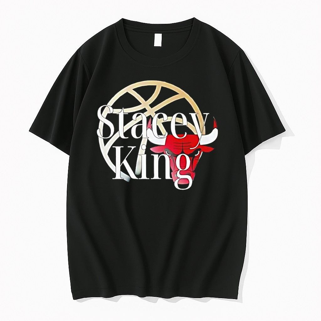 Original Stacey King Chicago Bulls Nba Basketball Player Name And Logo Tribute Tshirts Unisex