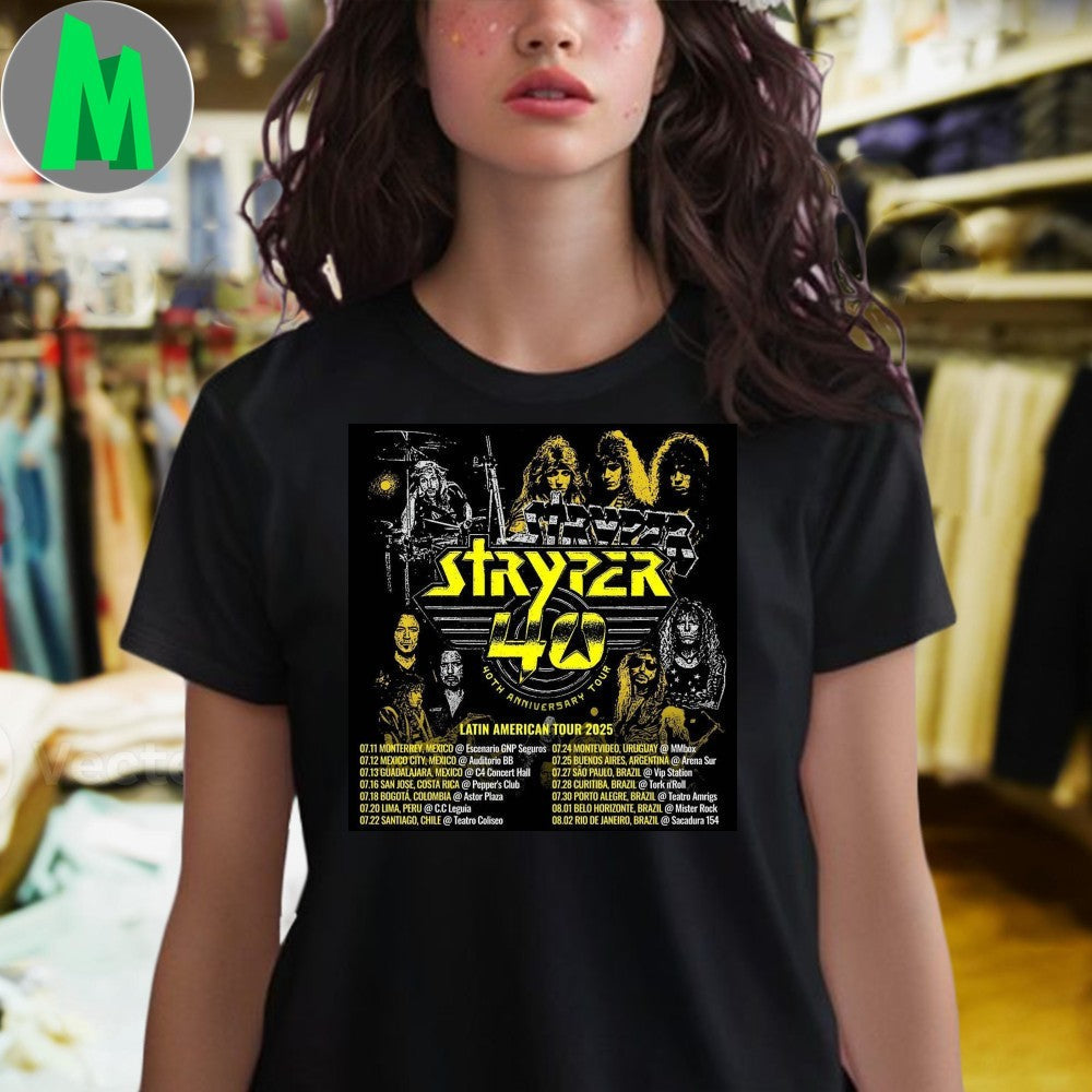 Original Stryper 40th Anniversary Latin American Tour 2025 Concert Unisex