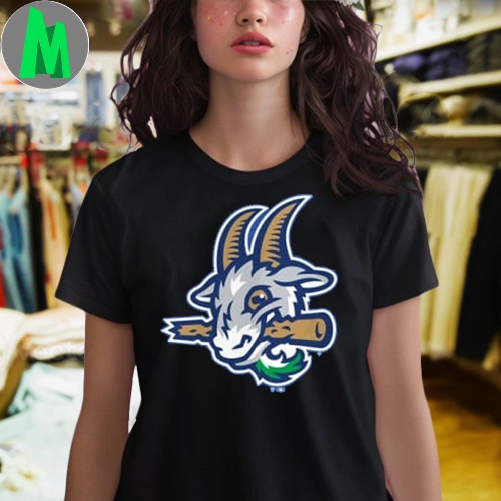 Original Summit Sportswear Hartford Yard Goats Youth Blue Primary Logo Shirt Unisex